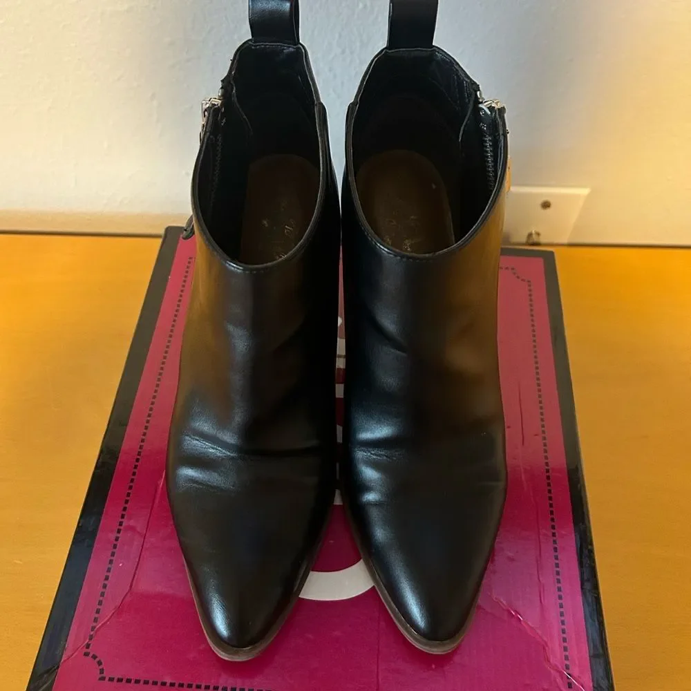 Circus by Sam Edelman Blythe Black Booties Size 8 Ankle Boots Chic Casual